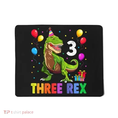 Three Rex 3rd Birthday Third Dinosaur 3 Year Old Mousepad