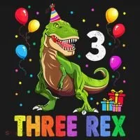 Three Rex 3rd Birthday Third Dinosaur 3 Year Old Baby Bodysuit thumb 2