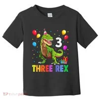 Three Rex 3rd Birthday Third Dinosaur 3 Year Old Toddler T-Shirt thumb 0