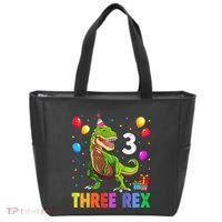 Three Rex 3rd Birthday Third Dinosaur 3 Year Old Tote Bag thumb 0
