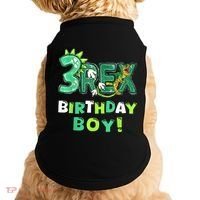 Three Rex 3rd Birthday Third Dinosaur 3 Year Old Doggie Tank thumb 0