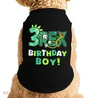 Three Rex 3rd Birthday Third Dinosaur 3 Year Old Doggie Tank thumb 0