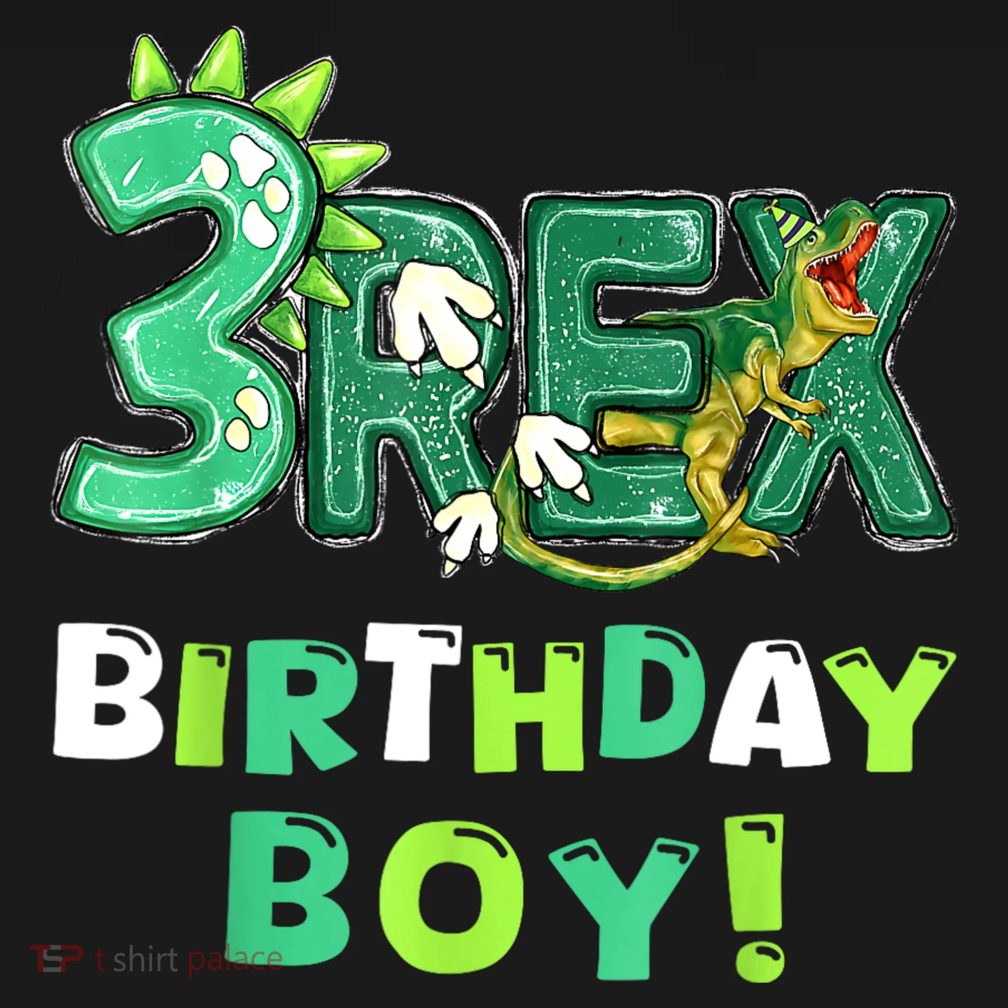 Three Rex 3rd Birthday Third Dinosaur 3 Year Old Doggie Tank