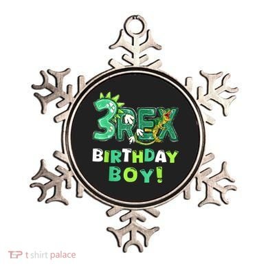 Three Rex 3rd Birthday Third Dinosaur 3 Year Old Ornament