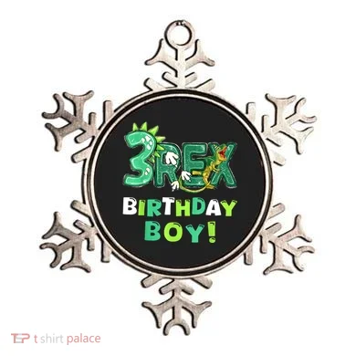 Three Rex 3rd Birthday Third Dinosaur 3 Year Old Ornament