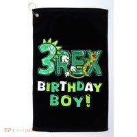 Three Rex 3rd Birthday Third Dinosaur 3 Year Old Golf Towel thumb 0