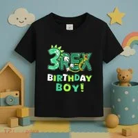 Three Rex 3rd Birthday Third Dinosaur 3 Year Old Toddler T-Shirt thumb 3