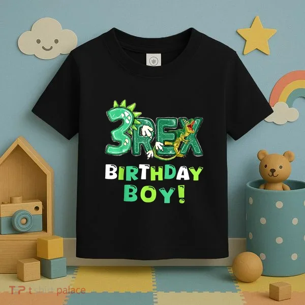 Three Rex 3rd Birthday Third Dinosaur 3 Year Old Toddler T-Shirt