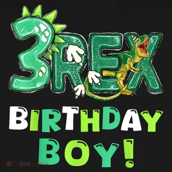 Three Rex 3rd Birthday Third Dinosaur 3 Year Old Toddler T-Shirt