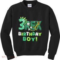 Three Rex 3rd Birthday Third Dinosaur 3 Year Old Kids Sweatshirt thumb 0