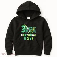 Three Rex 3rd Birthday Third Dinosaur 3 Year Old Kids Hoodie thumb 0