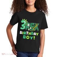 Three Rex 3rd Birthday Third Dinosaur 3 Year Old Kids T-Shirt thumb 2