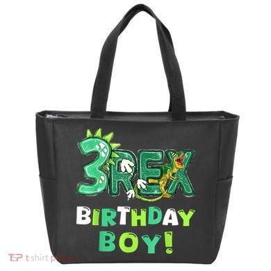 Three Rex 3rd Birthday Third Dinosaur 3 Year Old Tote Bag