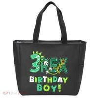 Three Rex 3rd Birthday Third Dinosaur 3 Year Old Tote Bag thumb 0