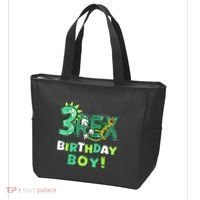 Three Rex 3rd Birthday Third Dinosaur 3 Year Old Tote Bag thumb 3