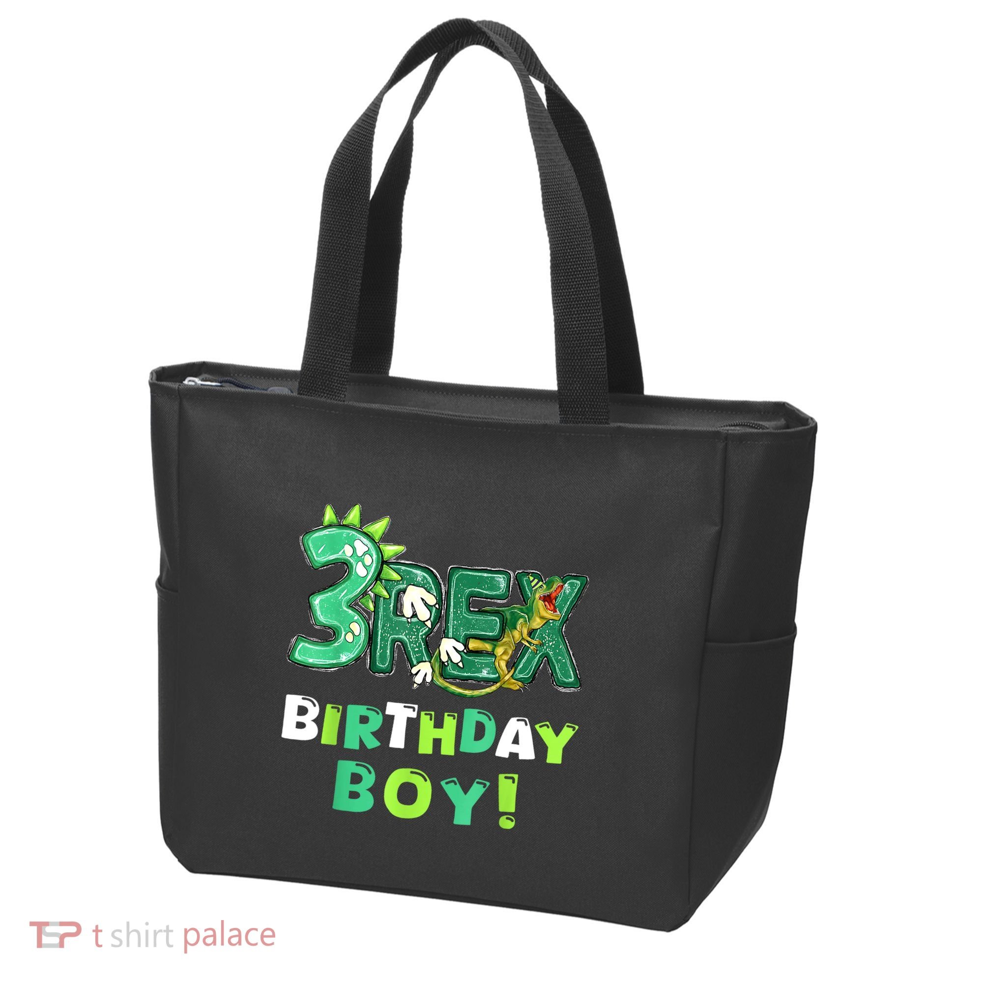 Three Rex 3rd Birthday Third Dinosaur 3 Year Old Tote Bag