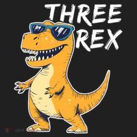 Three Rex 3rd Birthday Gifts Third Dinosaur Boy 3 Years Old Women's Sweatshirt thumb 2