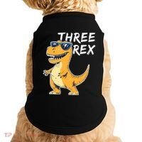 Three Rex 3rd Birthday Gifts Third Dinosaur Boy 3 Years Old Doggie Tank thumb 0