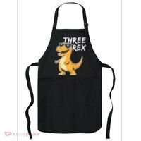 Three Rex 3rd Birthday Gifts Third Dinosaur Boy 3 Years Old Apron thumb 0