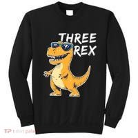 Three Rex 3rd Birthday Gifts Third Dinosaur Boy 3 Years Old Sweatshirt thumb 0