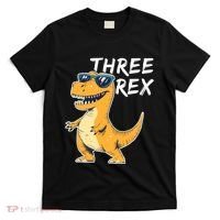 Three Rex 3rd Birthday Gifts Third Dinosaur Boy 3 Years Old T-Shirt thumb 0