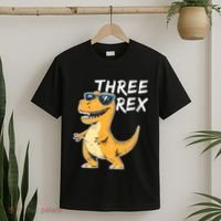 Three Rex 3rd Birthday Gifts Third Dinosaur Boy 3 Years Old T-Shirt thumb 2