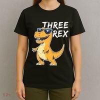 Three Rex 3rd Birthday Gifts Third Dinosaur Boy 3 Years Old T-Shirt thumb 4