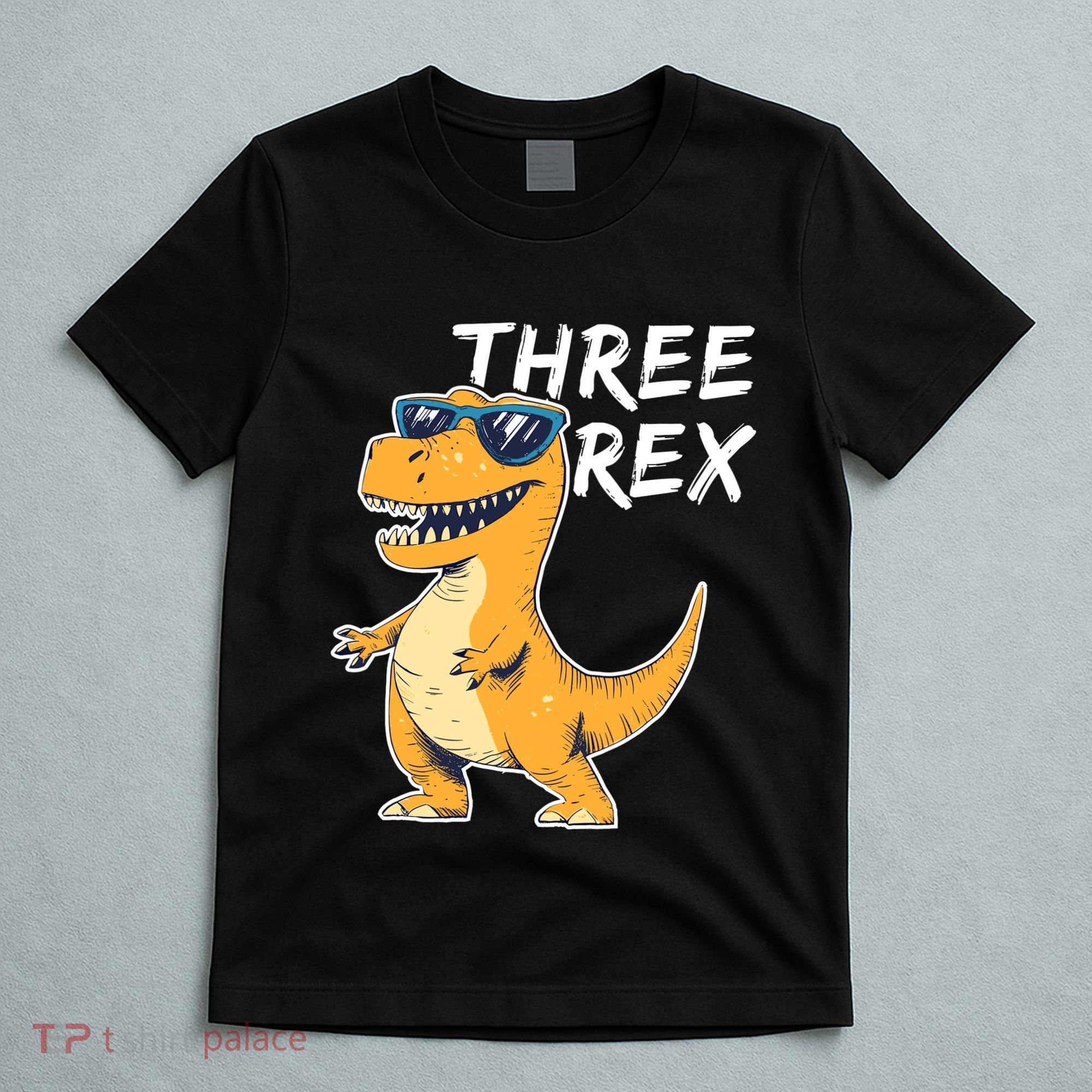 Three Rex 3rd Birthday Gifts Third Dinosaur Boy 3 Years Old T-Shirt