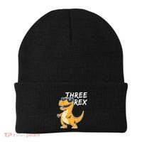 Three Rex 3rd Birthday Gifts Third Dinosaur Boy 3 Years Old Beanie thumb 0