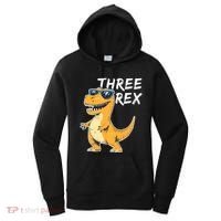 Three Rex 3rd Birthday Gifts Third Dinosaur Boy 3 Years Old Women's Hoodie thumb 0