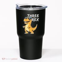 Three Rex 3rd Birthday Gifts Third Dinosaur Boy 3 Years Old Tumbler thumb 0