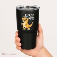 Three Rex 3rd Birthday Gifts Third Dinosaur Boy 3 Years Old Tumbler thumb 2