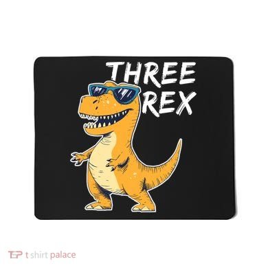 Three Rex 3rd Birthday Gifts Third Dinosaur Boy 3 Years Old Mousepad