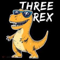 Three Rex 3rd Birthday Gifts Third Dinosaur Boy 3 Years Old Mousepad thumb 1
