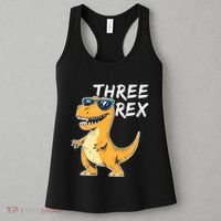 Three Rex 3rd Birthday Gifts Third Dinosaur Boy 3 Years Old Women's Tank Top thumb 3