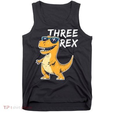 Three Rex 3rd Birthday Gifts Third Dinosaur Boy 3 Years Old Tank Top