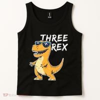 Three Rex 3rd Birthday Gifts Third Dinosaur Boy 3 Years Old Tank Top thumb 2