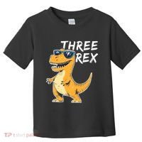 Three Rex 3rd Birthday Gifts Third Dinosaur Boy 3 Years Old Toddler T-Shirt thumb 0