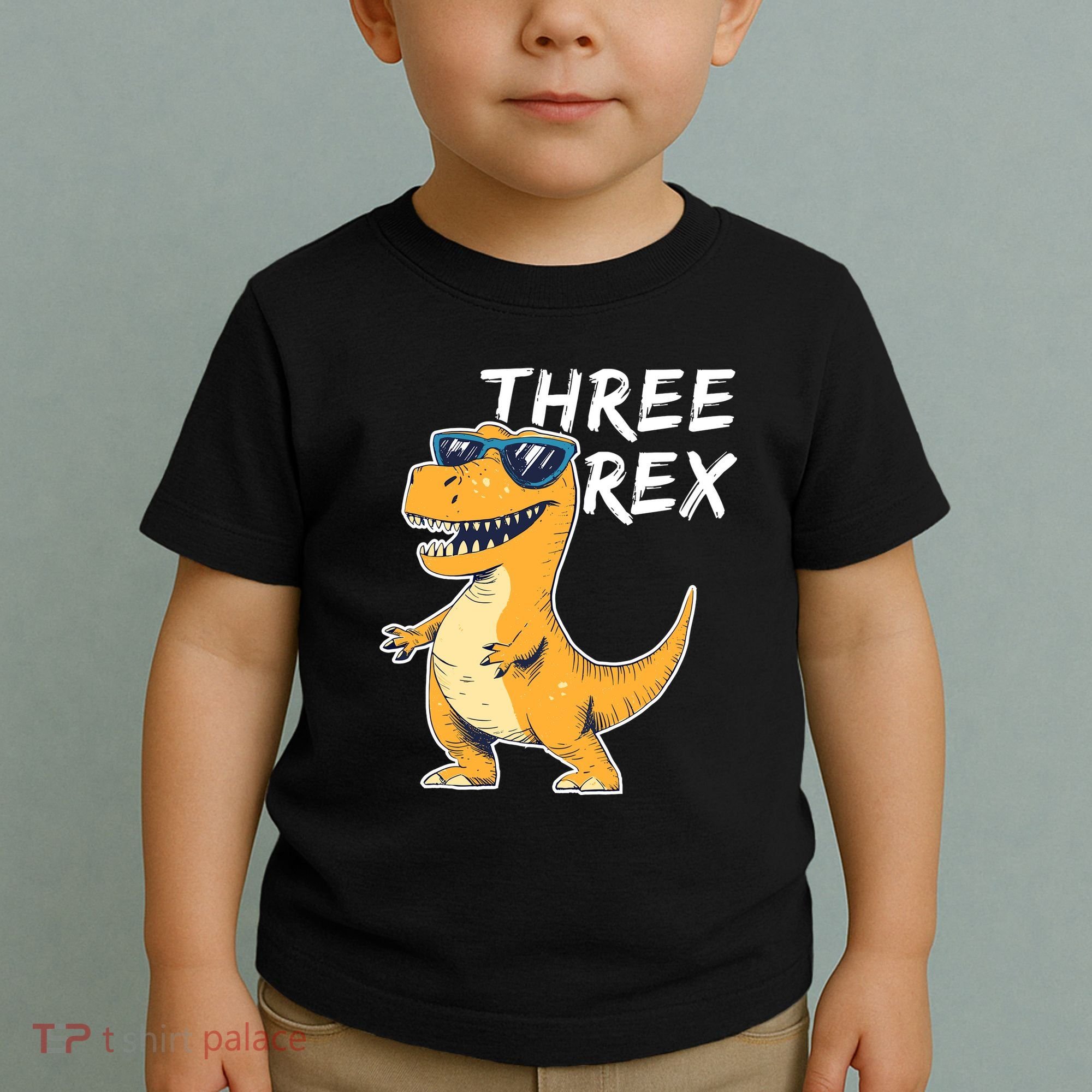 Three Rex 3rd Birthday Gifts Third Dinosaur Boy 3 Years Old Toddler T-Shirt