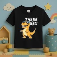 Three Rex 3rd Birthday Gifts Third Dinosaur Boy 3 Years Old Toddler T-Shirt thumb 3