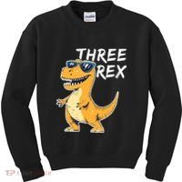 Three Rex 3rd Birthday Gifts Third Dinosaur Boy 3 Years Old Kids Sweatshirt thumb 0