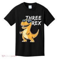Three Rex 3rd Birthday Gifts Third Dinosaur Boy 3 Years Old Kids T-Shirt thumb 0