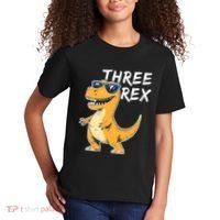 Three Rex 3rd Birthday Gifts Third Dinosaur Boy 3 Years Old Kids T-Shirt thumb 2