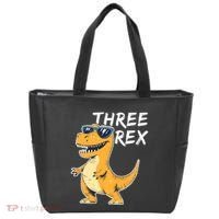 Three Rex 3rd Birthday Gifts Third Dinosaur Boy 3 Years Old Tote Bag thumb 0