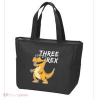 Three Rex 3rd Birthday Gifts Third Dinosaur Boy 3 Years Old Tote Bag thumb 3