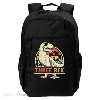 Three Rex 3rd Birthday Third Dinosaur 3 Year Old Backpack