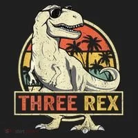 Three Rex 3rd Birthday Third Dinosaur 3 Year Old Tumbler thumb 3