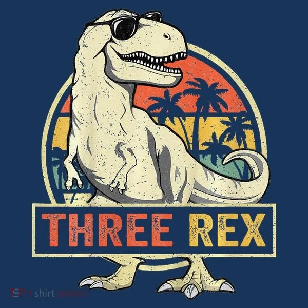 Three Rex 3rd Birthday Third Dinosaur 3 Year Old Coaster