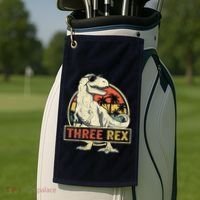 Three Rex 3rd Birthday Third Dinosaur 3 Year Old Golf Towel thumb 2