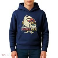 Three Rex 3rd Birthday Third Dinosaur 3 Year Old Kids Hoodie thumb 4